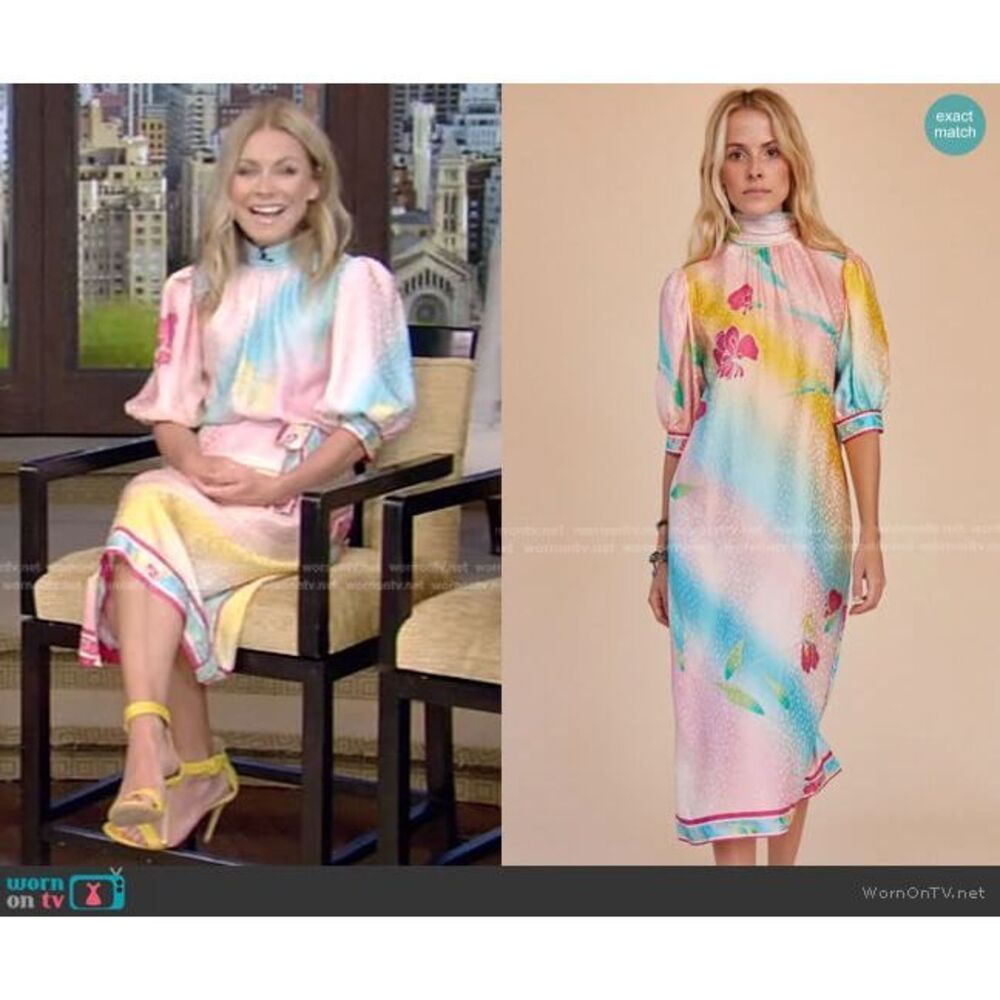 Hunter Bell Langley Dress in a pastel watercolor floral print called Quiet Bloom